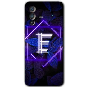 Vivo V23 5G Dark Neon Yaprak E Harfi Baskılı Uyumlu Silikon Kılıf