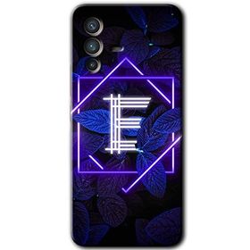 Vivo V23 5G Dark Neon Yaprak E Harfi Baskılı Uyumlu Silikon Kılıf
