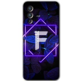 Vivo V23 5G Dark Neon Yaprak F Harfi Baskılı Uyumlu Silikon Kılıf