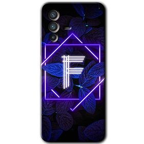 Vivo V23 5G Dark Neon Yaprak F Harfi Baskılı Uyumlu Silikon Kılıf