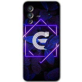 Vivo V23 5G Dark Neon Yaprak G Harfi Baskılı Uyumlu Silikon Kılıf