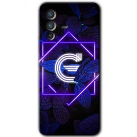 Vivo V23 5G Dark Neon Yaprak G Harfi Baskılı Uyumlu Silikon Kılıf
