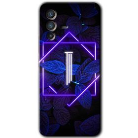 Vivo V23 5G Dark Neon Yaprak I Harfi Baskılı Uyumlu Silikon Kılıf