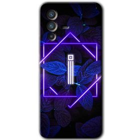 Vivo V23 5G Dark Neon Yaprak I Harfi Baskılı Uyumlu Silikon Kılıf