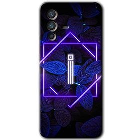 Vivo V23 5G Dark Neon Yaprak I Harfi Baskılı Uyumlu Silikon Kılıf