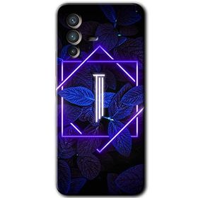 Vivo V23 5G Dark Neon Yaprak I Harfi Baskılı Uyumlu Silikon Kılıf