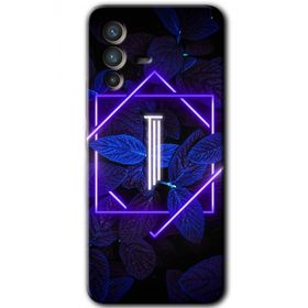 Vivo V23 5G Dark Neon Yaprak I Harfi Baskılı Uyumlu Silikon Kılıf