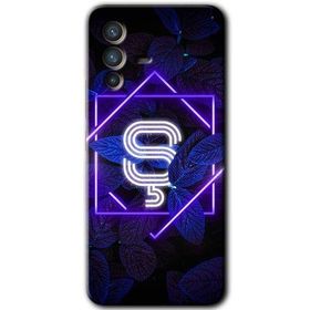 Vivo V23 5G Dark Neon Yaprak Ş Harfi Baskılı Uyumlu Silikon Kılıf
