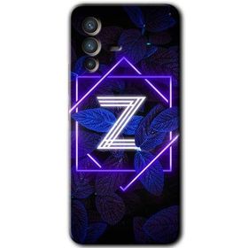 Vivo V23 5G Dark Neon Yaprak Z Harfi Baskılı Uyumlu Silikon Kılıf