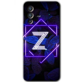 Vivo V23 5G Dark Neon Yaprak Z Harfi Baskılı Uyumlu Silikon Kılıf