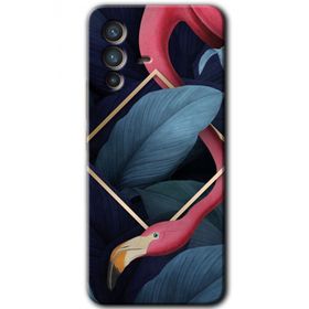 Vivo V23 5G Flamingo Yaprak Baskılı Uyumlu Silikon Kılıf