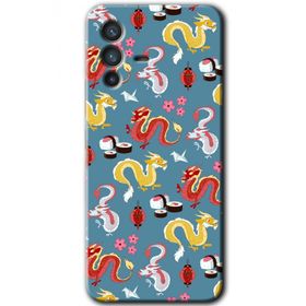 Vivo V23 5G Funky Dragon Baskılı Uyumlu Silikon Kılıf
