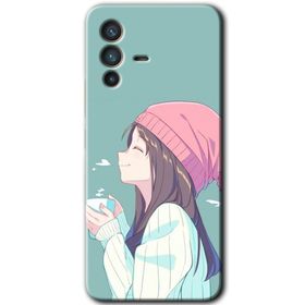 Vivo V23 5G Happy Girl Baskılı Uyumlu Silikon Kılıf