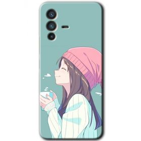 Vivo V23 5G Happy Girl Baskılı Uyumlu Silikon Kılıf