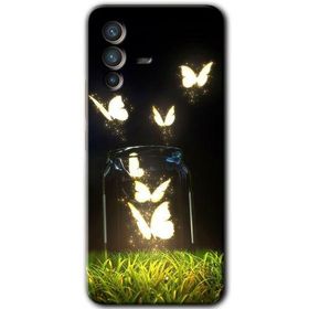 Vivo V23 5G Işıklı Kelebekler Baskılı Uyumlu Silikon Kılıf