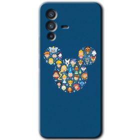 Vivo V23 5G Kara Kedi Baskılı Uyumlu Silikon Kılıf