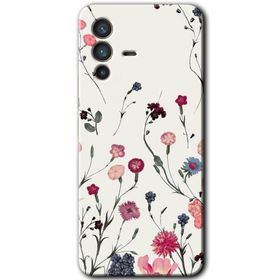 Vivo V23 5G Mat Çiçek Baskılı Uyumlu Silikon Kılıf