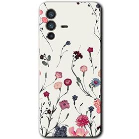 Vivo V23 5G Mat Çiçek Baskılı Uyumlu Silikon Kılıf