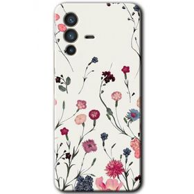 Vivo V23 5G Mat Çiçek Baskılı Uyumlu Silikon Kılıf