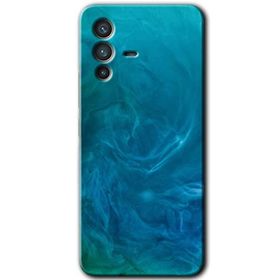 Vivo V23 5G Mavi Aura Baskılı Uyumlu Silikon Kılıf