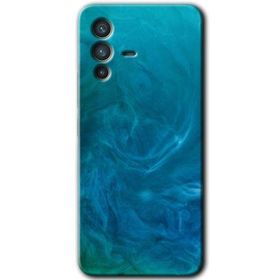 Vivo V23 5G Mavi Aura Baskılı Uyumlu Silikon Kılıf
