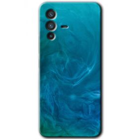 Vivo V23 5G Mavi Aura Baskılı Uyumlu Silikon Kılıf