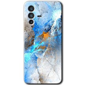Vivo V23 5G Mavi Buzul Baskılı Uyumlu Silikon Kılıf