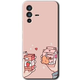 Vivo V23 5G Meyveli Süt Baskılı Uyumlu Silikon Kılıf