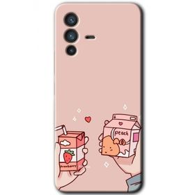 Vivo V23 5G Meyveli Süt Baskılı Uyumlu Silikon Kılıf