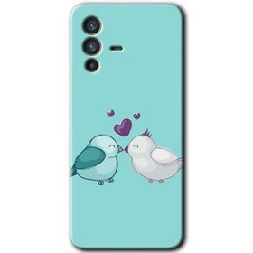 Vivo V23 5G Mutlu Kuşlar Baskılı Uyumlu Silikon Kılıf
