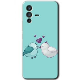 Vivo V23 5G Mutlu Kuşlar Baskılı Uyumlu Silikon Kılıf