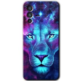 Vivo V23 5G Neon Lion Baskılı Uyumlu Silikon Kılıf