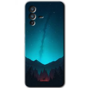Vivo V23 5G Night Fores Mount Baskılı Uyumlu Silikon Kılıf