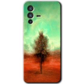 Vivo V23 5G Outlines Paint Baskılı Uyumlu Silikon Kılıf