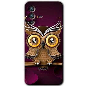 Vivo V23 5G Owl Bird Branch Baskılı Uyumlu Silikon Kılıf