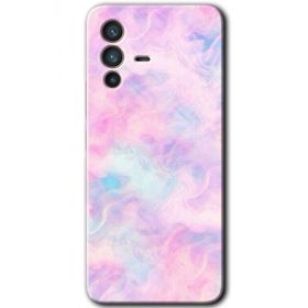 Vivo V23 5G Pembe Duman Baskılı Uyumlu Silikon Kılıf