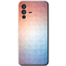 Vivo V23 5G Polygon Graident 3 Baskılı Uyumlu Silikon Kılıf