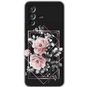 Vivo V23 5G Retro Çiçek 1 Baskılı Uyumlu Silikon Kılıf