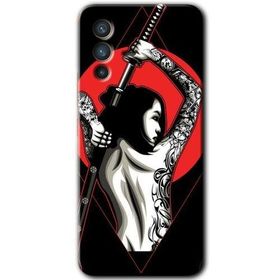 Vivo V23 5G Samurai Girl Baskılı Uyumlu Silikon Kılıf