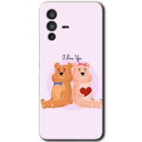 Vivo V23 5G Sevgili Ayıcık Baskılı Uyumlu Silikon Kılıf