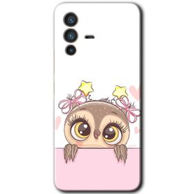 Vivo V23 5G Sevimli Baykuş Baskılı Uyumlu Silikon Kılıf