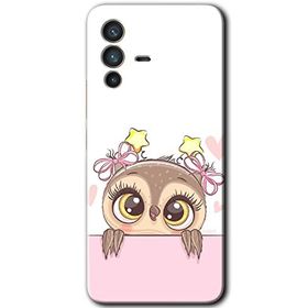 Vivo V23 5G Sevimli Baykuş Baskılı Uyumlu Silikon Kılıf