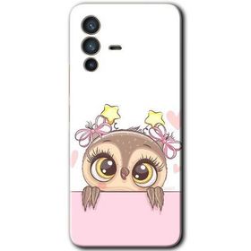 Vivo V23 5G Sevimli Baykuş Baskılı Uyumlu Silikon Kılıf