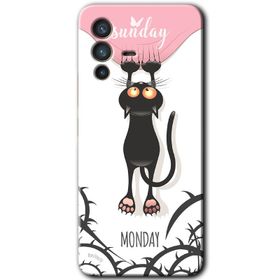 Vivo V23 5G Sevimli Kedi 1 Baskılı Uyumlu Silikon Kılıf