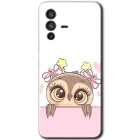 Vivo V23 5G Sevimli Kedi 1 Baskılı Uyumlu Silikon Kılıf