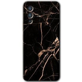 Vivo V23 5G Siyah Gold Mermer Baskılı Uyumlu Silikon Kılıf