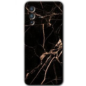 Vivo V23 5G Siyah Gold Mermer Baskılı Uyumlu Silikon Kılıf