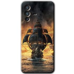 Vivo V23 5G Siyah İnci Baskılı Uyumlu Silikon Kılıf