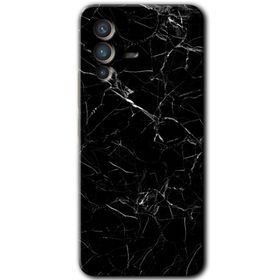 Vivo V23 5G Siyah Mermer Baskılı Uyumlu Silikon Kılıf