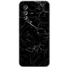 Vivo V23 5G Siyah Mermer Baskılı Uyumlu Silikon Kılıf